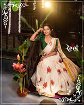 Customized Ganpati theme Khann Saree